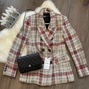 NWT GORGEOUS ZARA DOUBLE BREASTED BLAZER XS
